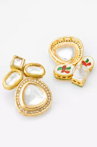 multi strand pearl kundan set