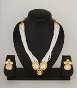multi strand pearl kundan set