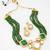 green beaded kundan necklace set