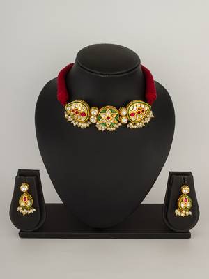 meenakari kundan choker set 4