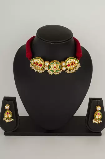 meenakari kundan choker set