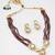 maroon beaded kundan necklace set