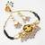 black beaded kundan necklace set