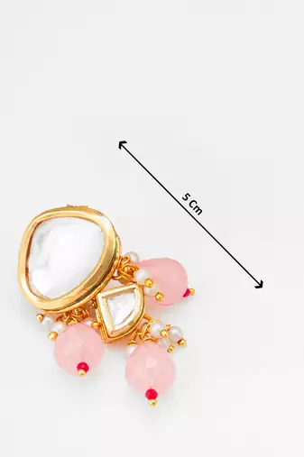 pink kundan necklace set