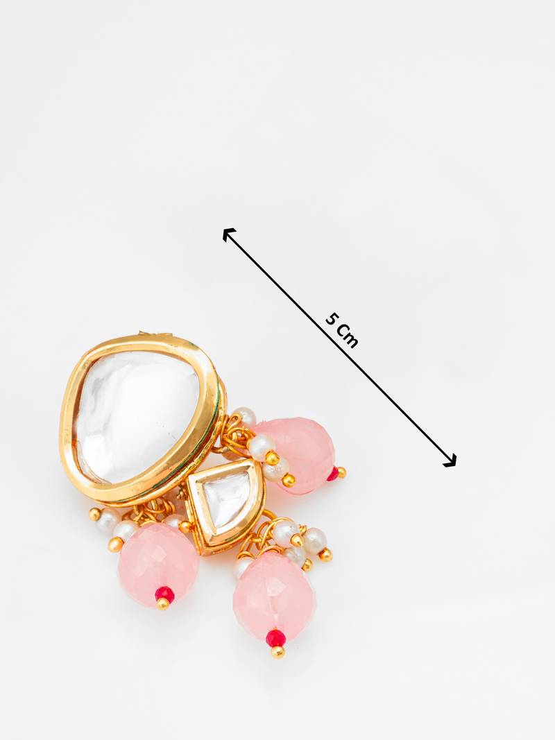 pink kundan necklace set