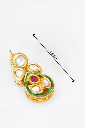 pearl kundan pendant necklace set
