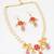 pink stone pearl necklace set