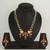 pink stone pearl necklace set