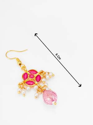 pink stone pearl necklace set 5