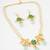 green stone pearl necklace set