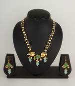 green stone pearl necklace set