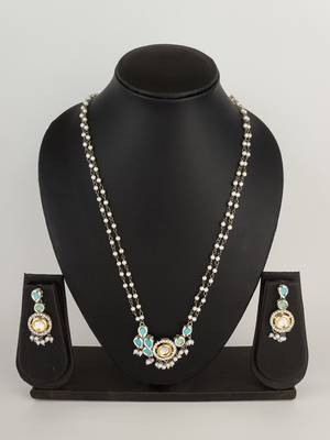 pearl kundan ad necklace set 1
