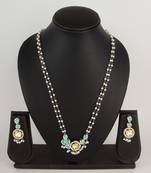 pearl kundan ad necklace set