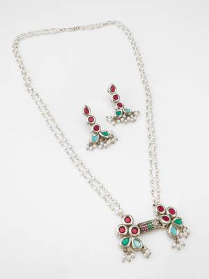 multicolor kundan ad necklace set 2