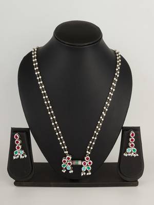 multicolor kundan ad necklace set 1