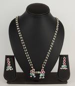 multicolor kundan ad necklace set
