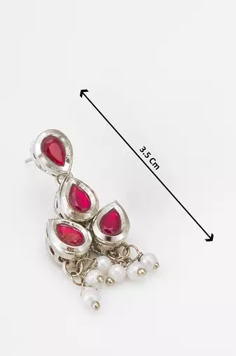 kundan pearl drop necklace set
