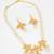 peach stone pearl necklace set