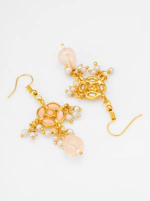 peach stone pearl necklace set 4
