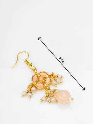 peach stone pearl necklace set 5