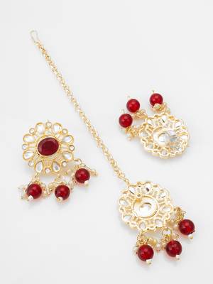 red kundan choker set 4
