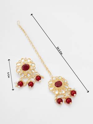 red kundan choker set 5