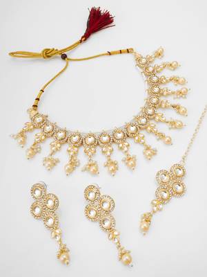 pearl kundan choker set 2