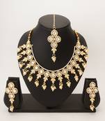 pearl kundan choker set