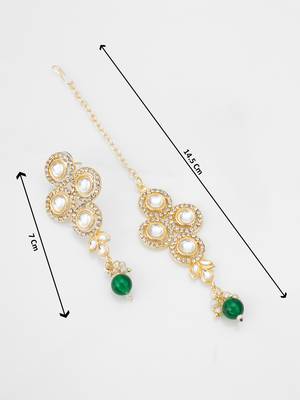 green beaded kundan choker set 5