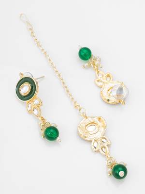 green enamel kundan choker set 4