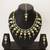 green enamel kundan choker set