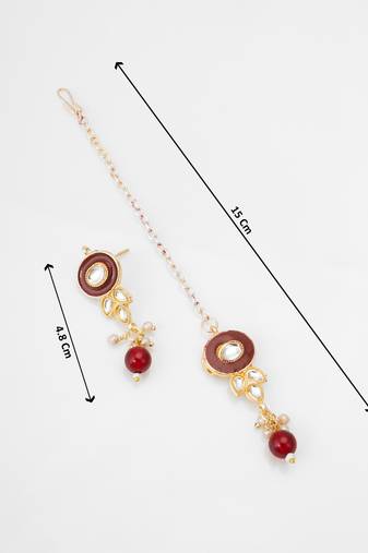 green enamel kundan choker set
