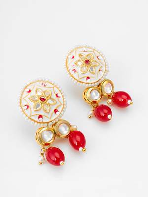 white meenakari necklace set 3