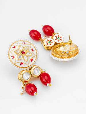 white meenakari necklace set 4