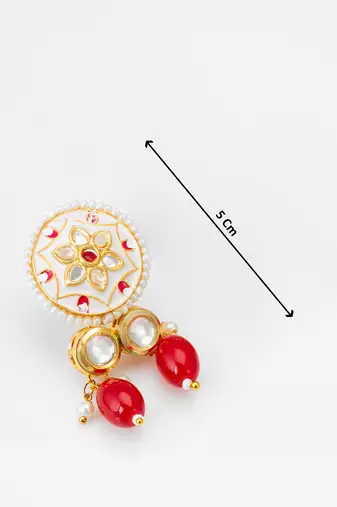 white meenakari necklace set