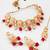 peach meenakari choker set