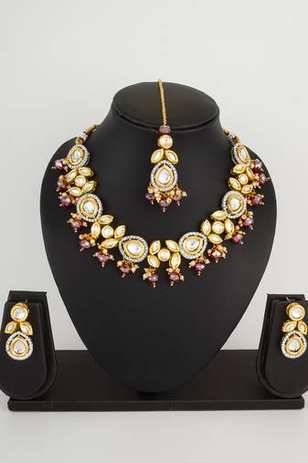 kundan ad choker set