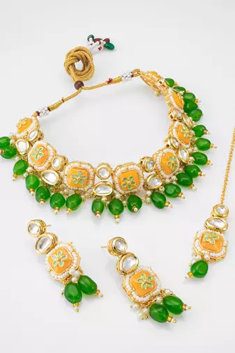 meenakari kundan choker set