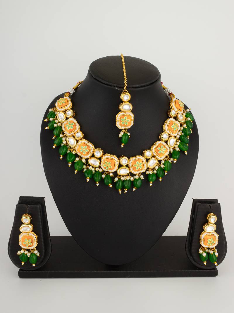 meenakari kundan choker set