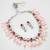 silver tone pink kundan set