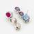 silver tone pink kundan set
