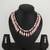 silver tone pink kundan set