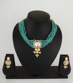 turquoise bead choker set