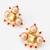 five strand peach pearl mala set