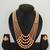five strand peach pearl mala set