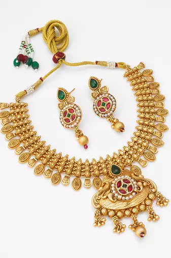 temple design necklace set