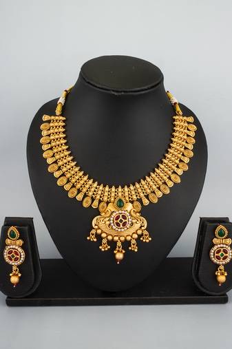 temple design necklace set