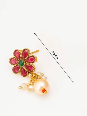 pearl floral kundan necklace set 5