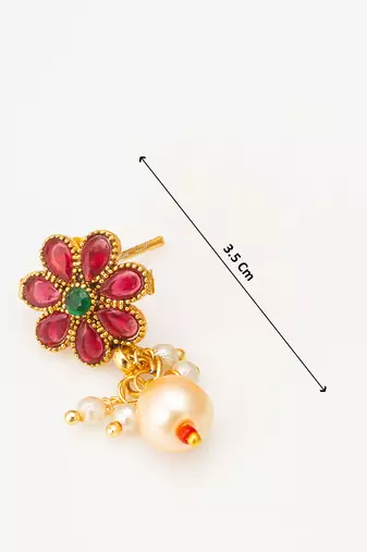 pearl floral kundan necklace set
