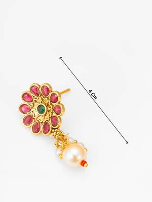 kundan floral charm necklace set 5